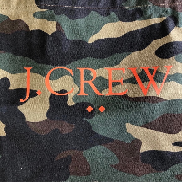 J. Crew Camouflage Logo Cotton Everyday Tote - Picture 7 of 9